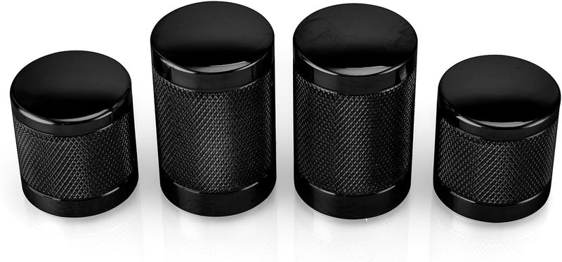 MoFun Rack Docking Point Hardware Kit 4 Point Covers Docking Magnet Caps Steel Compatible with Harley Touring Street Road Electra Glide Road King 1994-UP, Gloss Black - Image 1